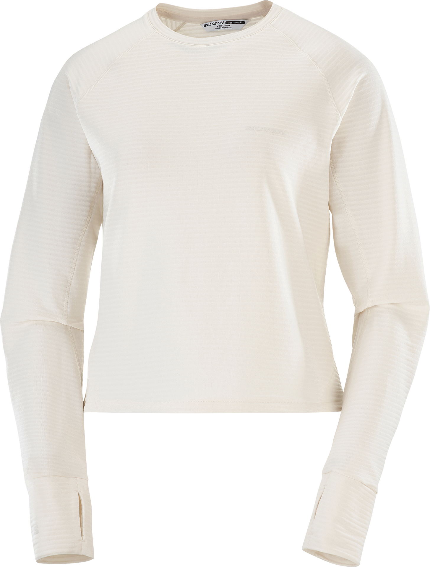 Salomon Essential Lightwarm Crewneck Womens Whisper White