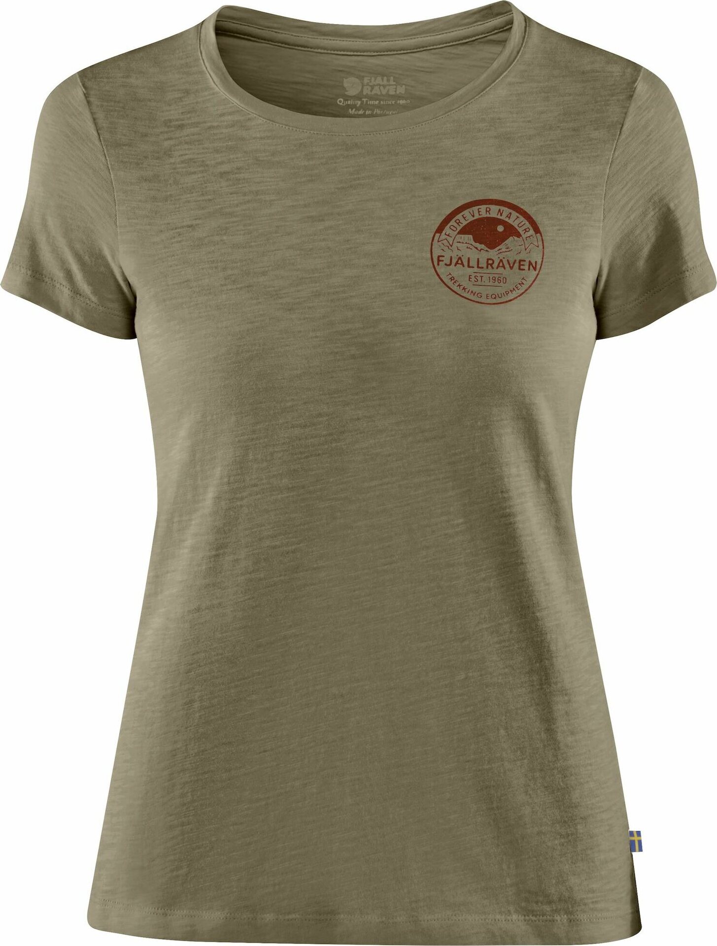 Fjällräven Forever Nature Bagde T-Shirt Womens Light Olive (622)