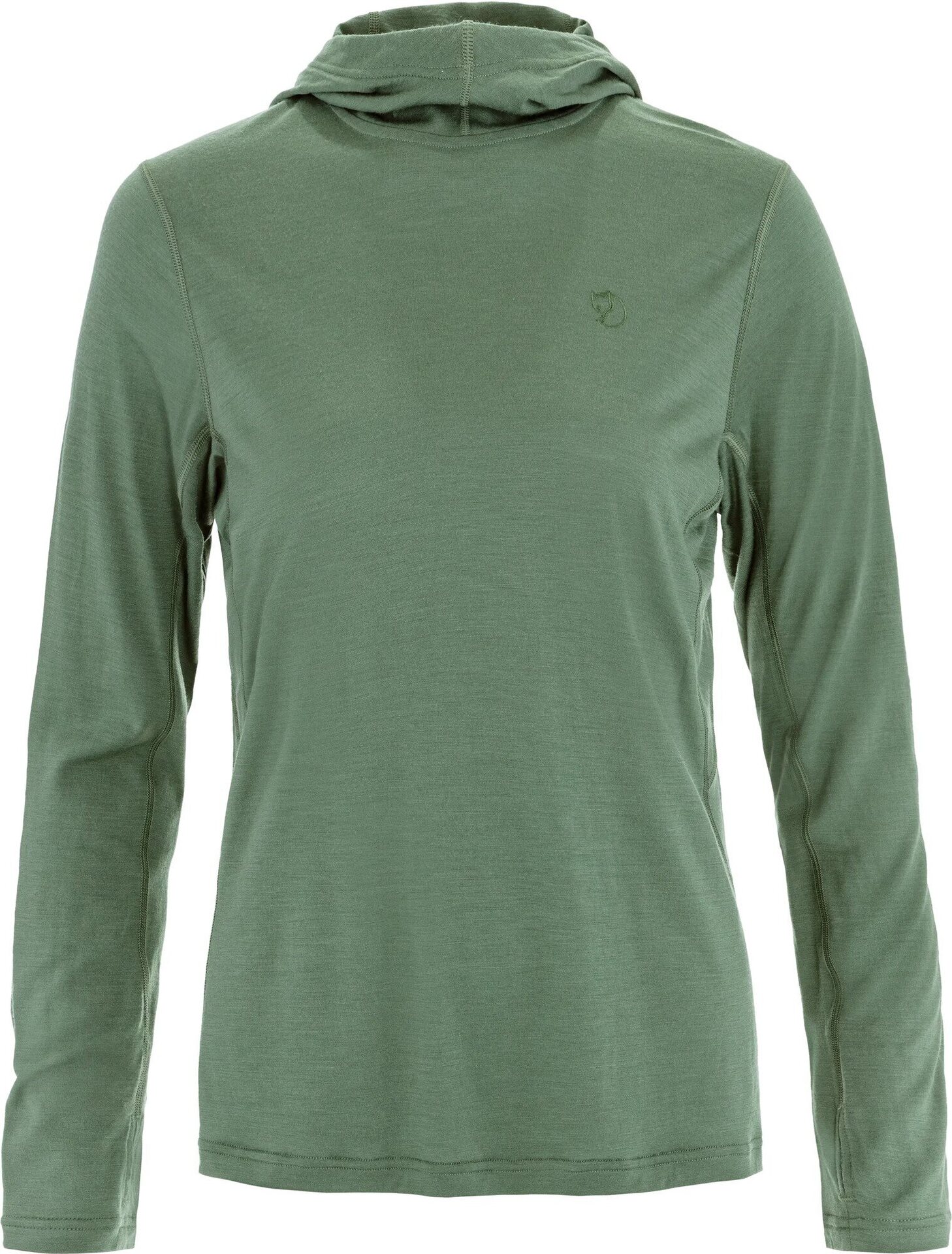 Fjällräven Abisko Wool Hoodie Womens Patina Green