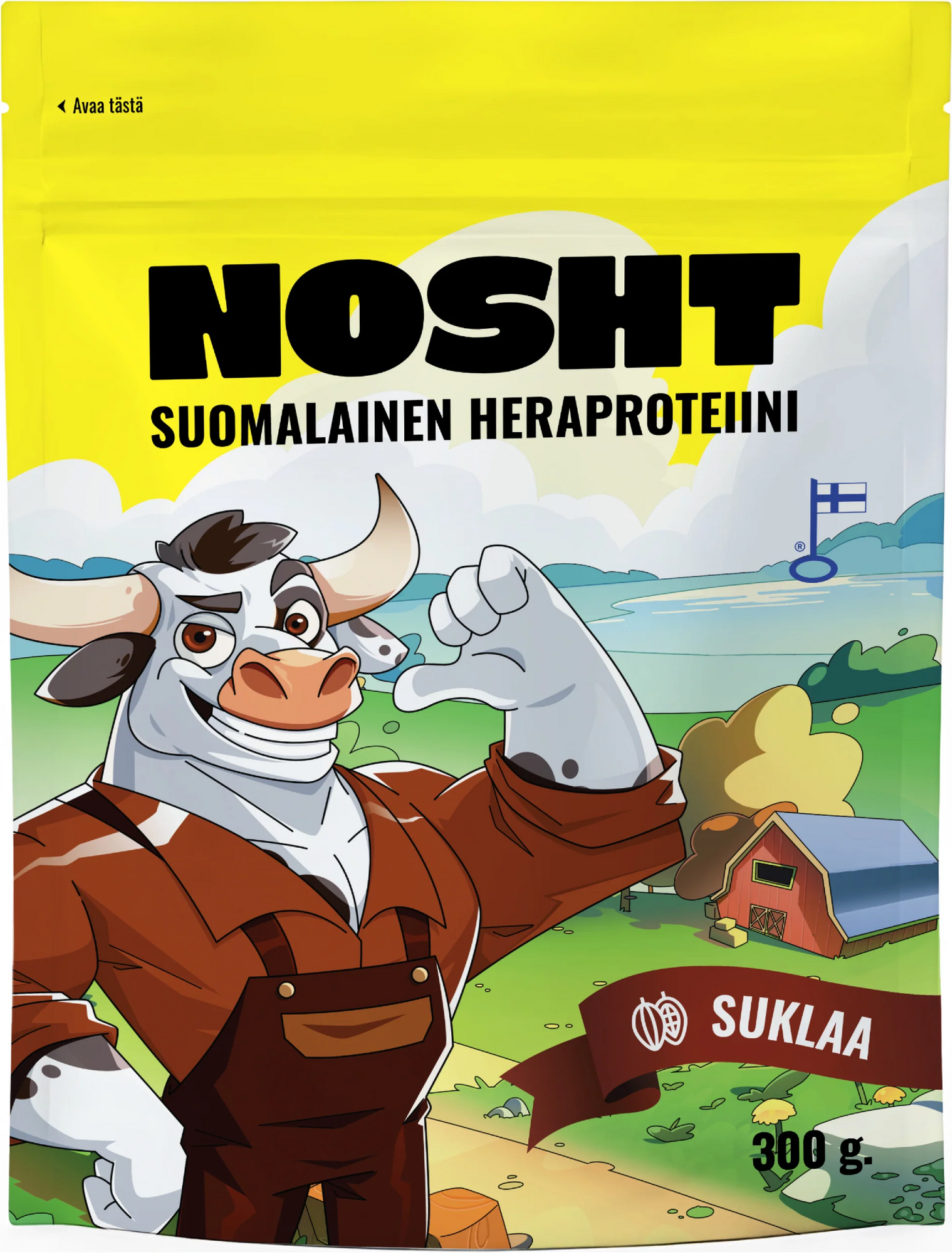 NOSHT Suomalainen Heraproteiinijauhe 300g Suklaa