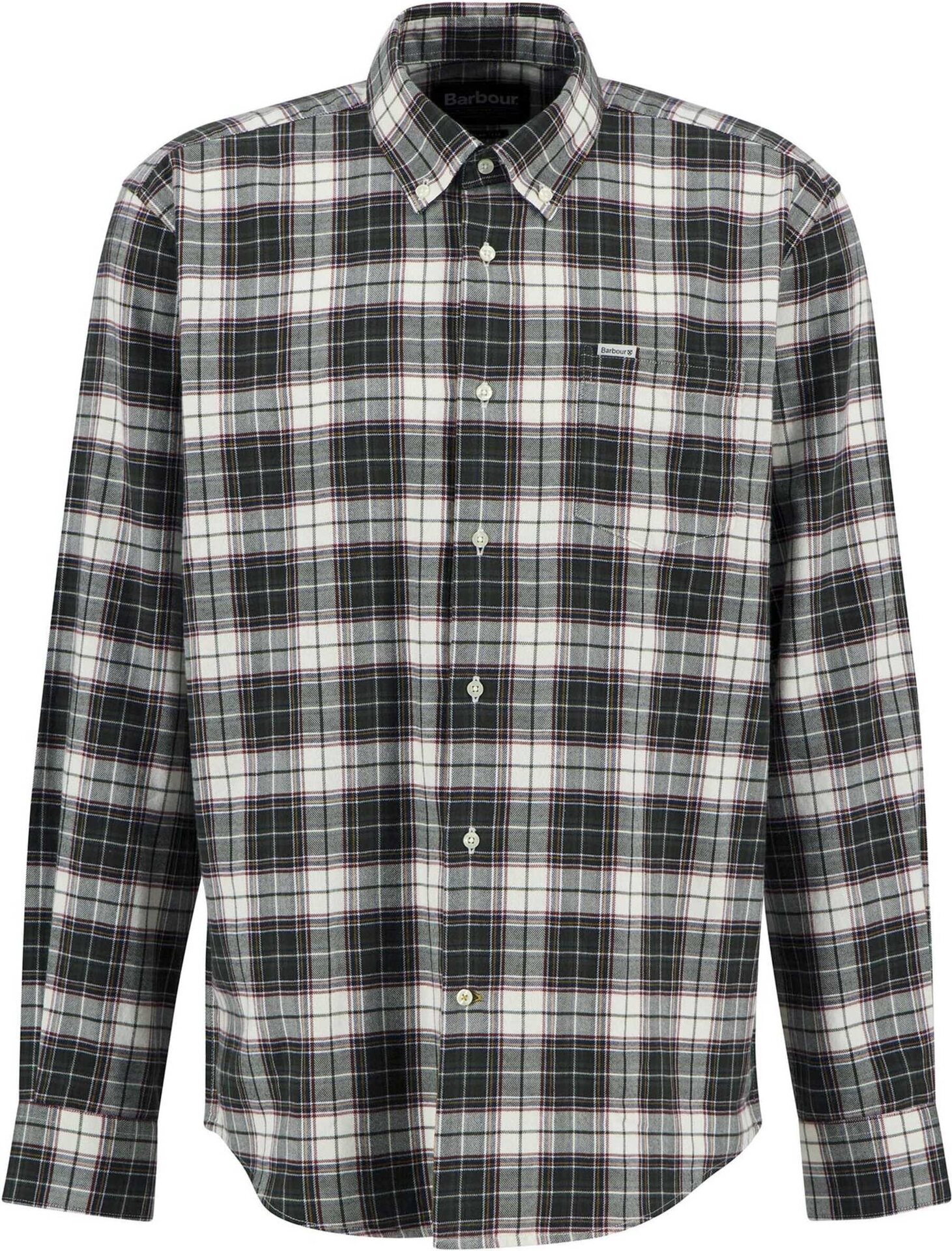 Barbour Telfield Regular Checked Shirt Mens Olive