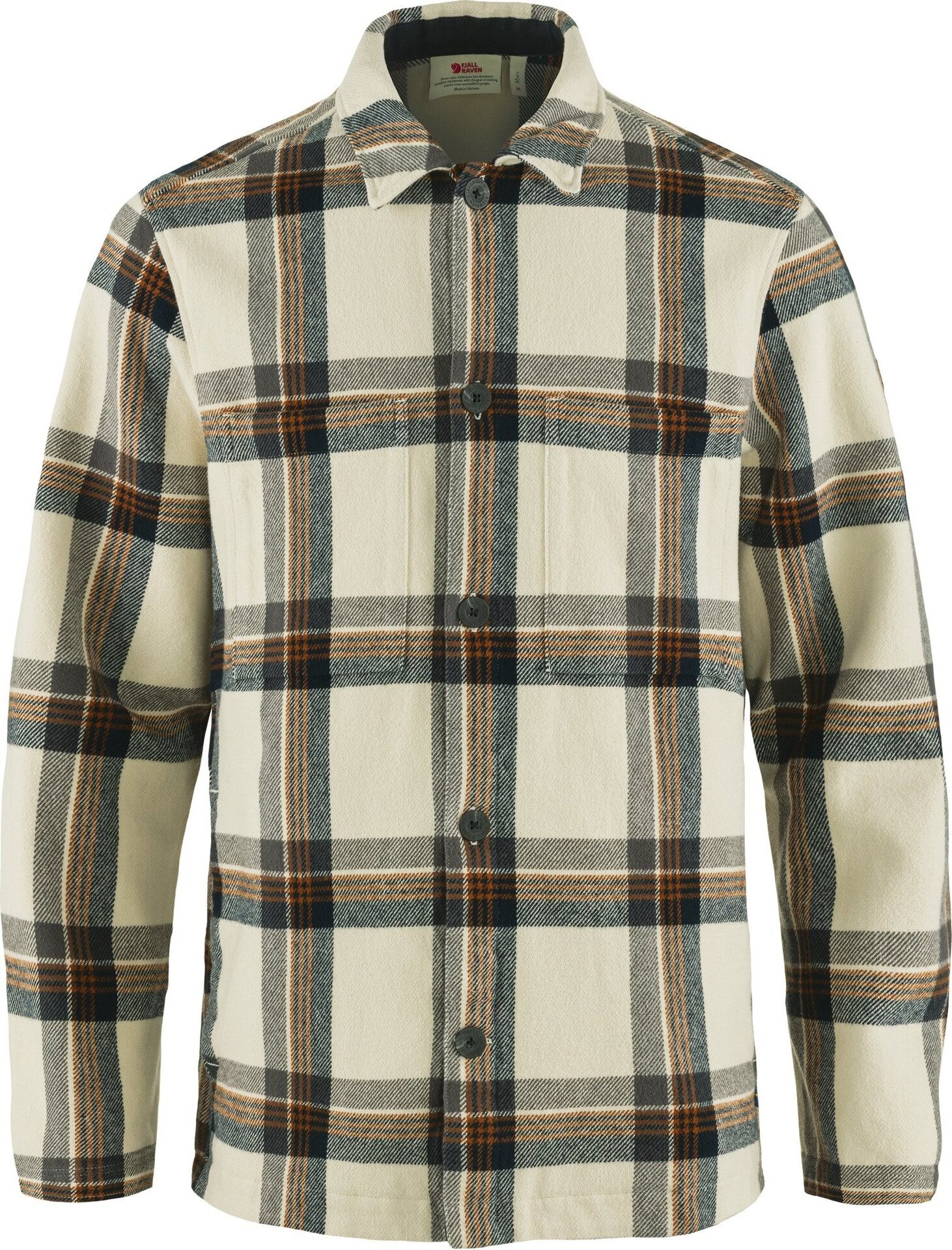 Fjällräven Singi Flannel Overshirt Mens Chalk White / Dark Navy (113-555)