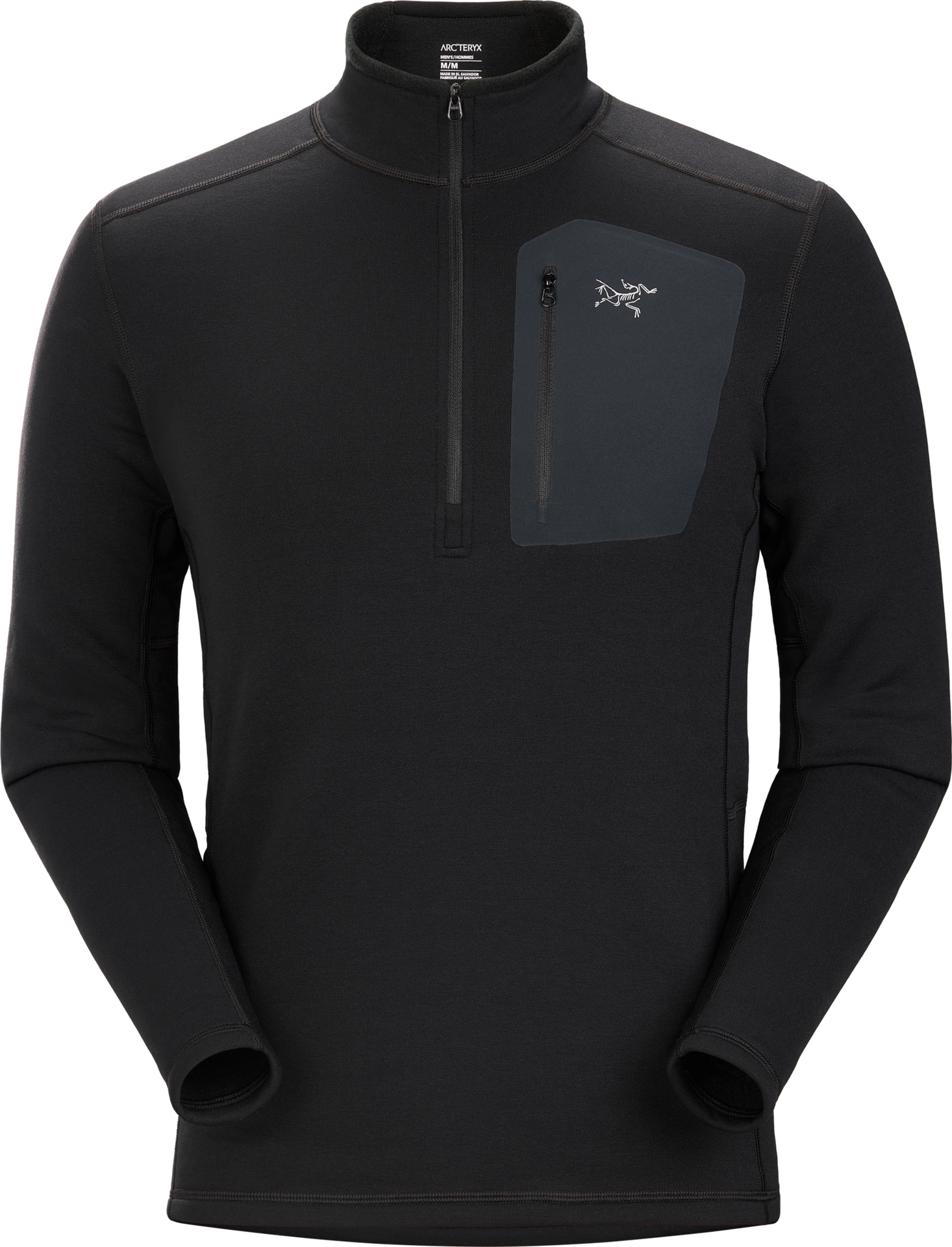 Arc'teryx Rho Heavyweight Zip Neck Mens Black