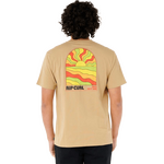Rip Curl Surf Revival Sunsets Tee Mens Khaki