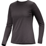 Arc'teryx Taema Crew Long Sleeve Womens Black Heather