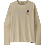 Patagonia Long-Sleeved Cap Cool Daily Graphic Shirt - Lands Mens Earlylines: Pumice X-Dye