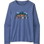 Patagonia Long-Sleeved Capilene Cool Daily Graphic Shirt Womens Fitz Roy Foliage: Current Blue X-Dye