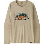 Patagonia Long-Sleeved Capilene Cool Daily Graphic Shirt Womens Fitz Roy Foliage: Pumice X-Dye