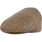 Barbour Wilkin Flat Cap Olive/Orange/Red