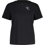 Maloja CassetteM. Organic Cotton Tee Womens Deep Black Flower