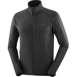Salomon Essential Lightwarm Full Zip Mens Deep Black