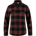 Fjällräven Övik Heavy Flannel Shirt Womens Dark Navy / Maroon (555-352)