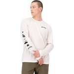 Mons Royale Yonder Merino Organic Cotton LS Mens Vintage White