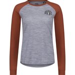 Mons Royale Icon Merino Raglan Long Sleeve Womens Sienna / Grey Heather