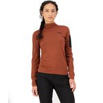 Mons Royale Diversion Merino Mock Neck Long Sleeve Womens Sienna