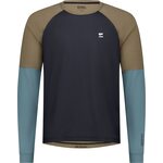 Mons Royale Tarn Merino Bike Wind Jersey Mens Goblin Blue / Walnut / Black