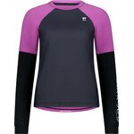 Mons Royale Tarn Merino Bike Wind Jersey Womens Purple Bolt / Black