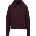 Barbour Lavensdale Half Zip Knitted Jumper Womens Black Cherry