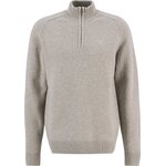 Barbour Grangetown Half Zip Knitted Jumper Mens Light Grey