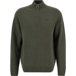 Barbour Grangetown Half Zip Knitted Jumper Mens Mid Olive