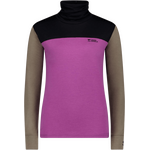 Mons Royale Yotei BF High Neck Womens Purple Bolt / Walnut / Black