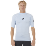 Rip Curl Waves UPF Performance Short Sleeve Mens Blue Wind