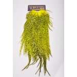 Whiting American Rooster Hackle Rooster Saddle Grizzly / Fl. Yellow Chart.
