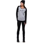 Mons Royale Raglan LS Women Grey marl / Black