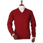 Laksen Yellowstone Mens V-Neck Red Grenade
