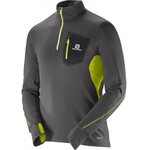 Salomon Trail Runner Warm LS Zip Tee Men Galet Grey
