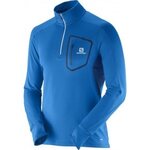 Salomon Trail Runner Warm LS Zip Tee Men Union Blue