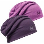 Buff Merino Wool Double Layer Hat Plum