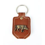Sporfabric Lether Key Tag Wild Boar