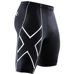 2XU Compression Shorts Men Musta / hopea logo