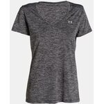 Under Armour Tech™ V-Neck - Twist, Women's Black / Metallic Silver