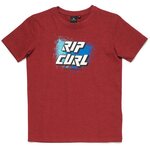 Rip Curl Slant Logo Ss Tee Pompeian Red Ma