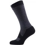Sealskinz Walking Thin Mid -kalvosukka Dark Grey Marl / Black