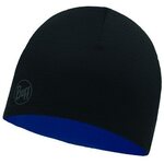 Buff Merino Wool Reversible Hat Junior Solid Black-Cobalt
