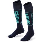 Mons Royale Snow Tech Sock Women Navy/Peppermint