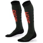Mons Royale Snow Tech Sock Men Forest Green/Black/Flame