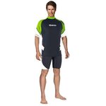 Mares Rash Guard Loose Fit Short Sleeve Man White/Lime