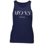 Mons Royale Classic Racer Back Tank Serif W Navy