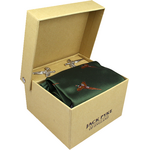 Jack Pyke Cufflinks, Tie & Hanky Gift Set Pheasant Green