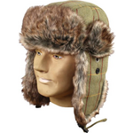 Jack Pyke Wool Blend Trapper Hat Green Tweed