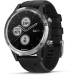 Garmin Fenix 5 Plus Glass Silver w/Black Band