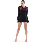 Mons Royale Boyfriend LS Burgundy / Black Birdseye