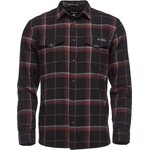Black Diamond Valley Long Sleeve Flannel Shirt Mens Black-Nickel Plaid