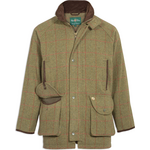 Alan Paine Combrook Waterproof Tweed Shooting Coat Mens Sage