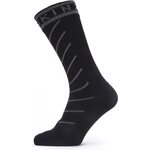 Sealskinz Super Thin Pro Mid Sock with Hydrostop Black/Grey