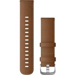 Garmin Pikakiinnitteiset hihnat nahka (22 mm) Vivoactive 4 & Legacy Hero Ruskea nahka ja hopeanväriset kiinnitysosat